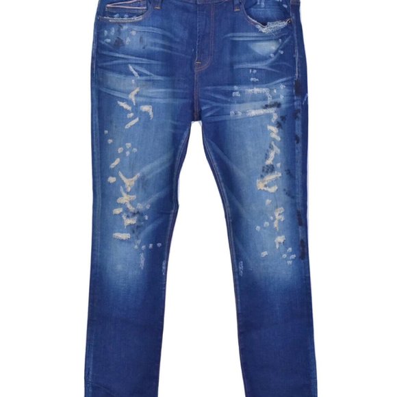 Cult Of Individuality Jean Denim Punk Super‎ Skinny Mens Blue Pant Size 40x32